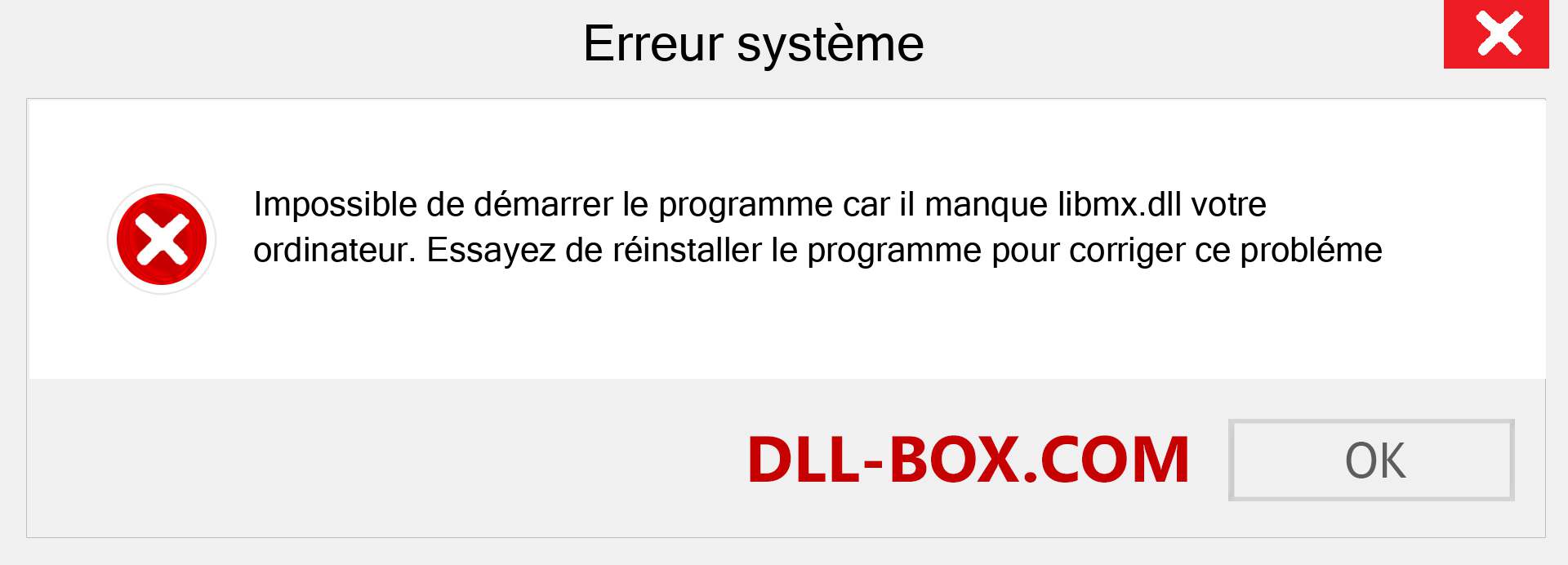 Le fichier libmx.dll est manquant ?. Télécharger pour Windows 7, 8, 10 - Correction de l'erreur manquante libmx dll sur Windows, photos, images